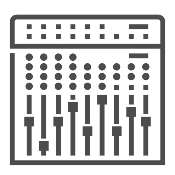 Dub Mixing Icon Square Line Vector Icon — ストックベクタ