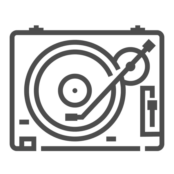 Record Player Icon Square Line Vector Icon — Stock Vector