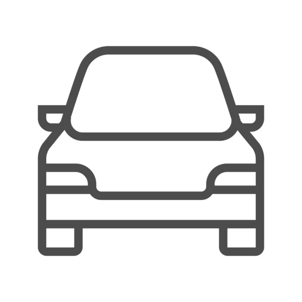 Car Icon Square Line Vector Icon — ストックベクタ