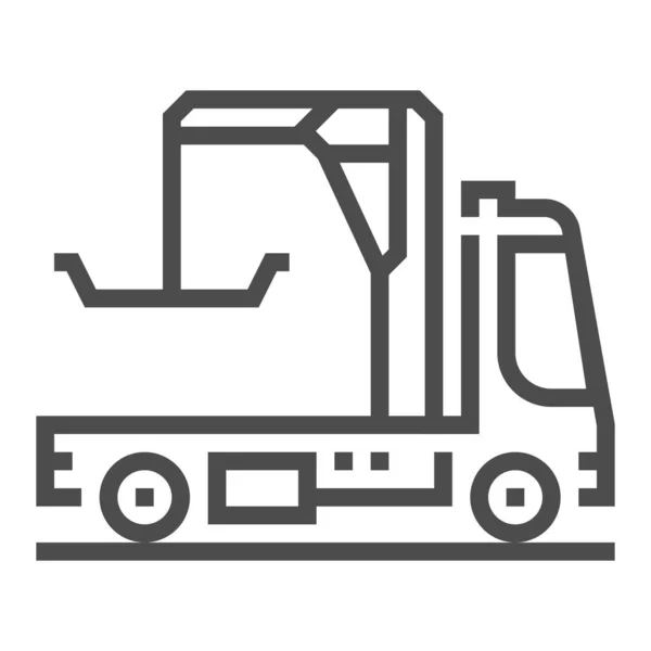 Sleepwagen Pictogram Vierkante Lijn Vector Pictogram — Stockvector