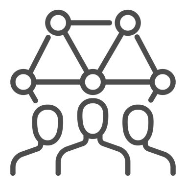 Takım becerileri, kare çizgi vektör simgesi.