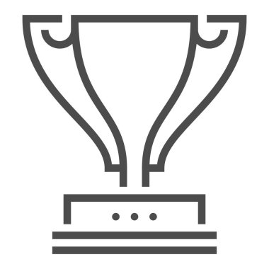 Kupa, kare çizgi vektör simgesi.