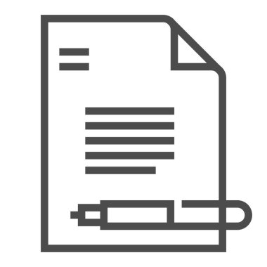 Sözleşme, kare çizgi vektör simgesi.