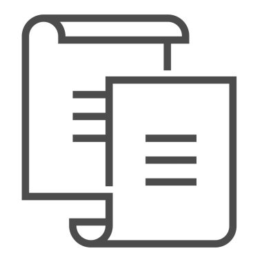 Kağıt işleri, kare satır vektör simgesi.