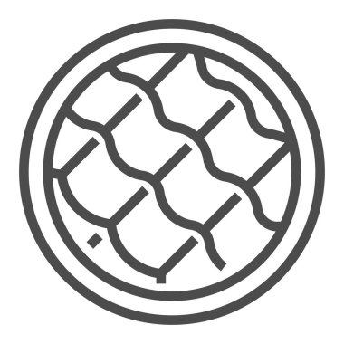 Fiber, kare çizgi vektör simgesi.