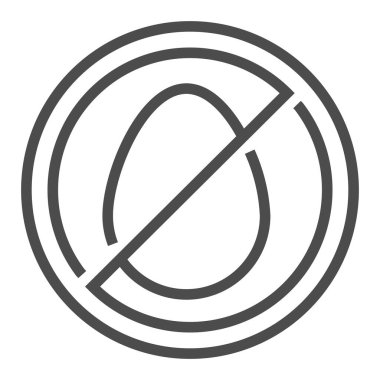 Yumurtasız, kare satır vektör simgesi.