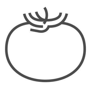 Domates, kare çizgi vektör simgesi.