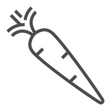 Havuç, kare çizgi vektör simgesi.