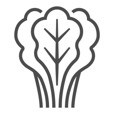 Marul, kare çizgi vektör simgesi.