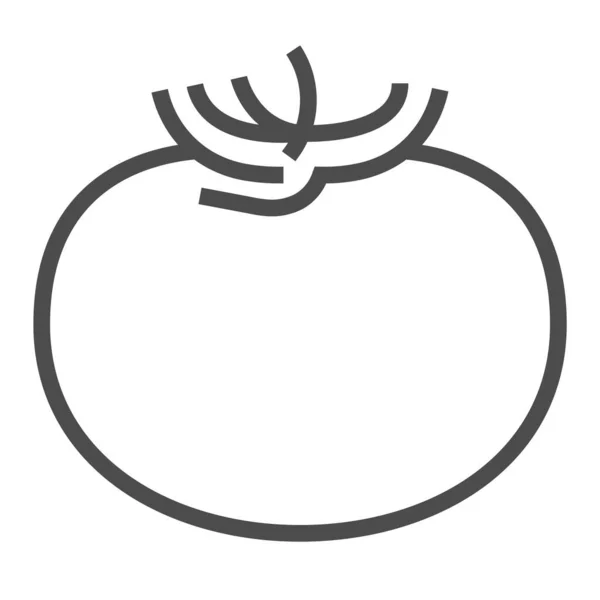 Tomate Icono Vector Línea Cuadrada — Archivo Imágenes Vectoriales