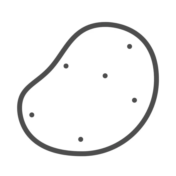 Potato 正方形线矢量图标 — 图库矢量图片