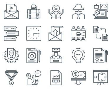 Proje geliştirme Icon set