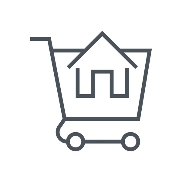 Comprar, alquilar, añadir al icono de la cesta — Vector de stock