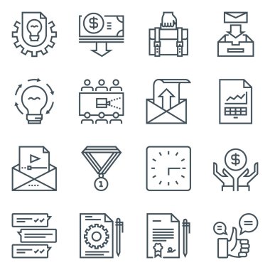 Proje geliştirme Icon set