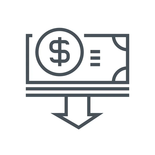 Budget theme cuts icon — Stock Vector