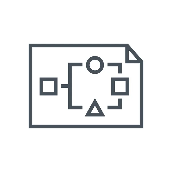 Organisation, icône de feuille de données — Image vectorielle
