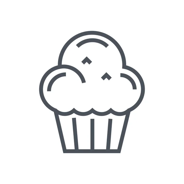 Muffin thema pictogram — Stockvector