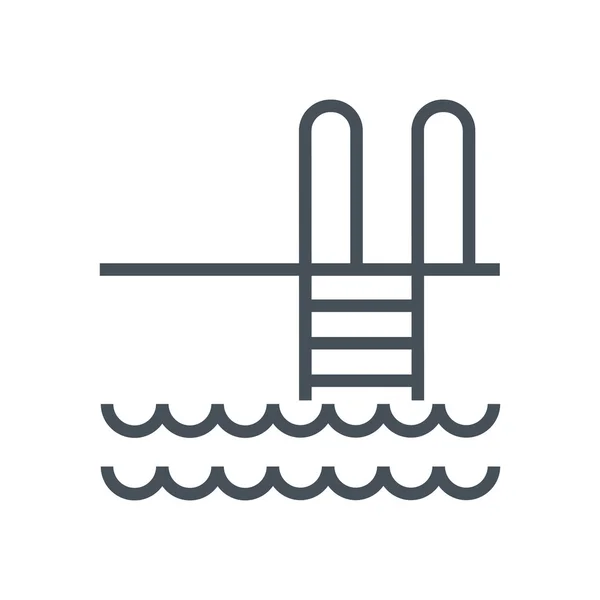 Acqua piscina icona — Vettoriale Stock