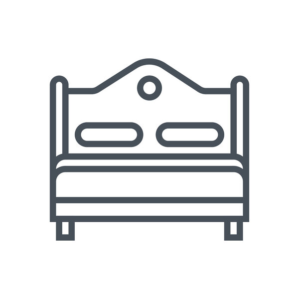 Bedroom, bed icon