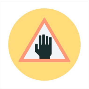 Forbidden area, beware flat style colorful, vector icon