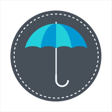 Sigorta düz stil renkli, vektör simgesi