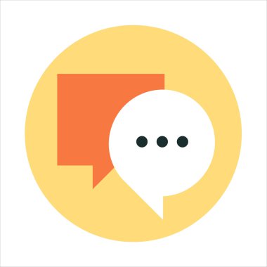 Chat theme, flat style, colorful, vector icon
