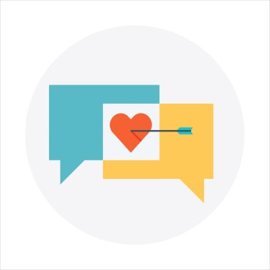 Attracting customers, chat theme, flat style, colorful, vector i