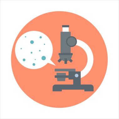 Biology theme, flat style, colorful, vector icon