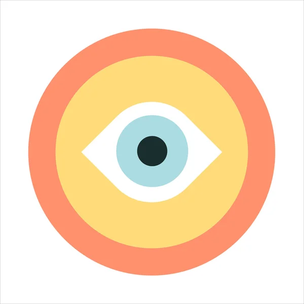 Vision, flat style, colorful, vector icon — 스톡 벡터