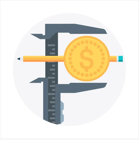 Thème de gestion de l'argent, style plat, coloré, icône vectorielle — Image vectorielle