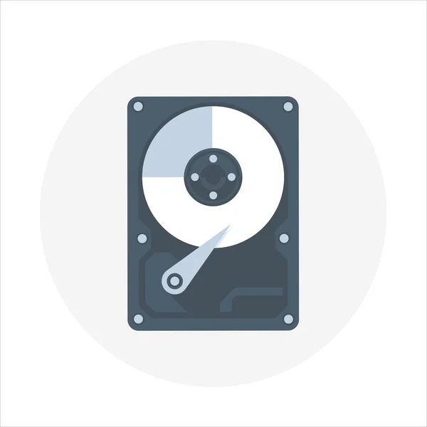 Hard drive theme, flat style, colorful, vector icon — Stok Vektör