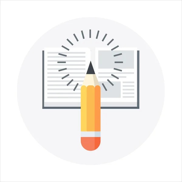 Knowledge is light theme, flat style, colorful, vector icon — 스톡 벡터