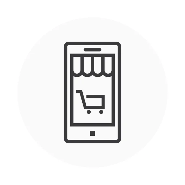 Mobile shopping icon — Stock Vector