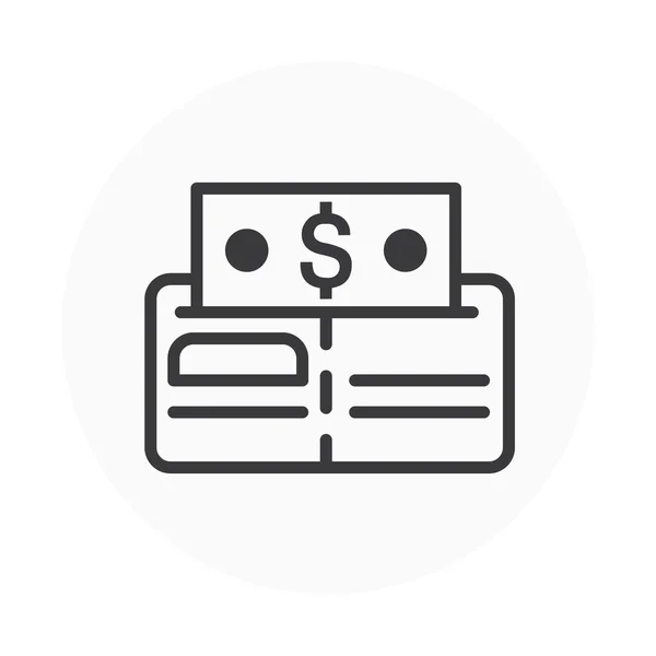 Wallet, budget icon — Stock Vector