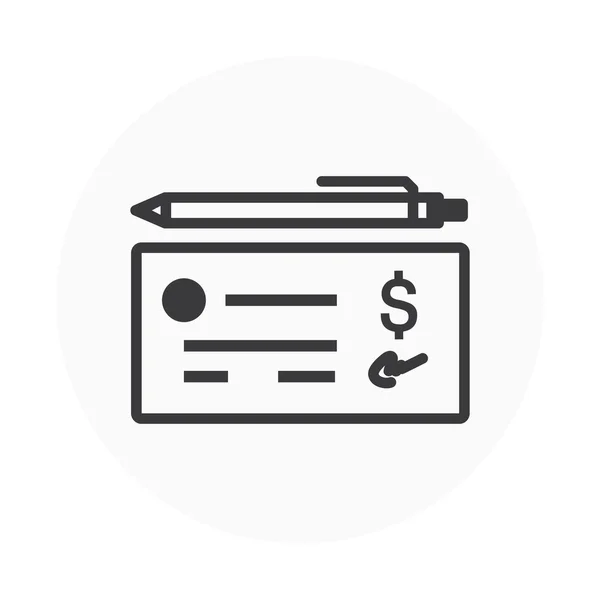 Cheque theme icon — Stockový vektor