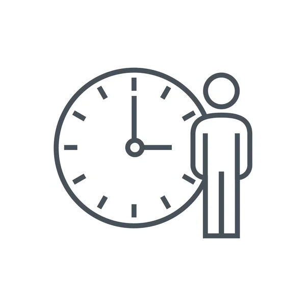 Horas de trabajo, icono del reloj — Vector de stock