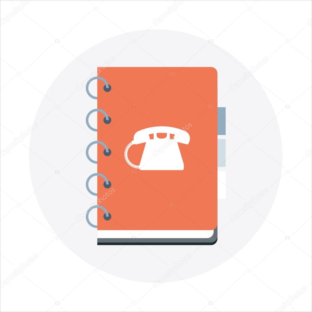 Contact List flat style flat style, colorful, vector icon