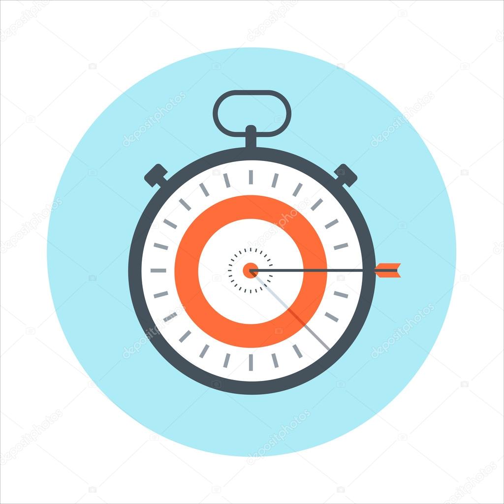 Time management, time is money theme, flat style, colorful, vect