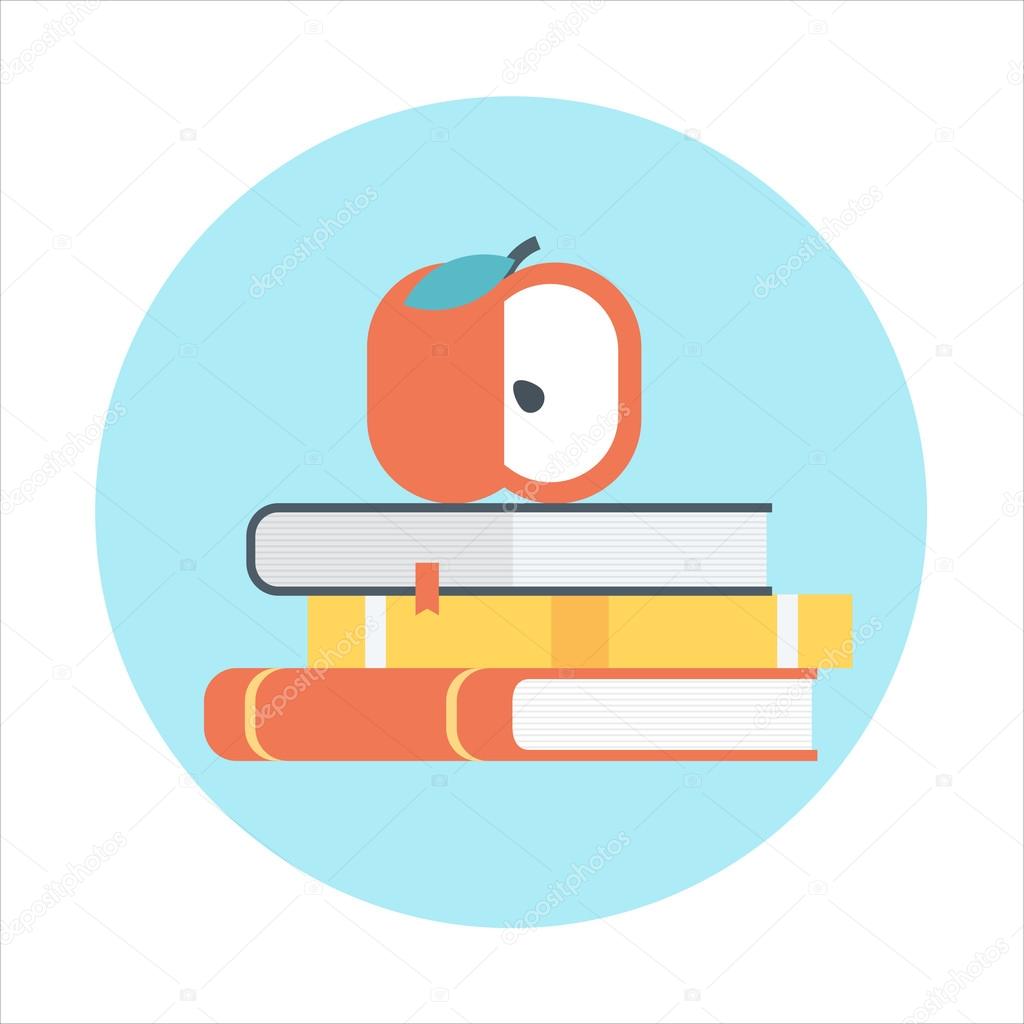 Back to school theme, flat style, colorful, vector icon for info graphics, websites, mobile and print media.