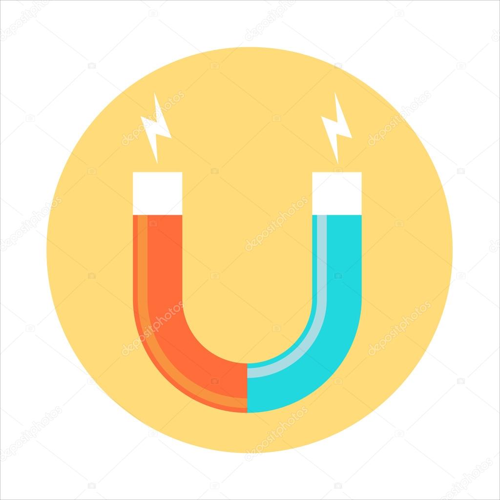 Attracting customers theme, flat style, colorful, vector icon