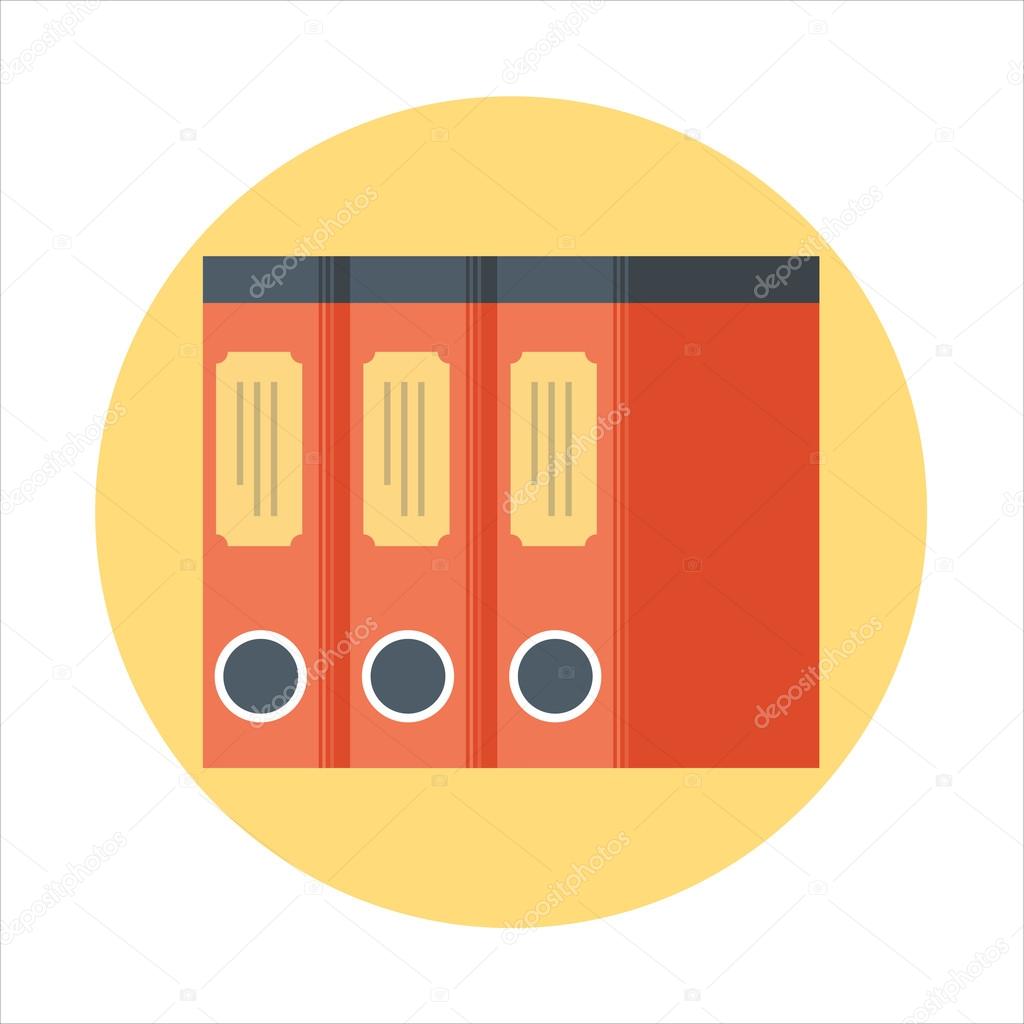 Library, documents flat style, colorful, vector icon