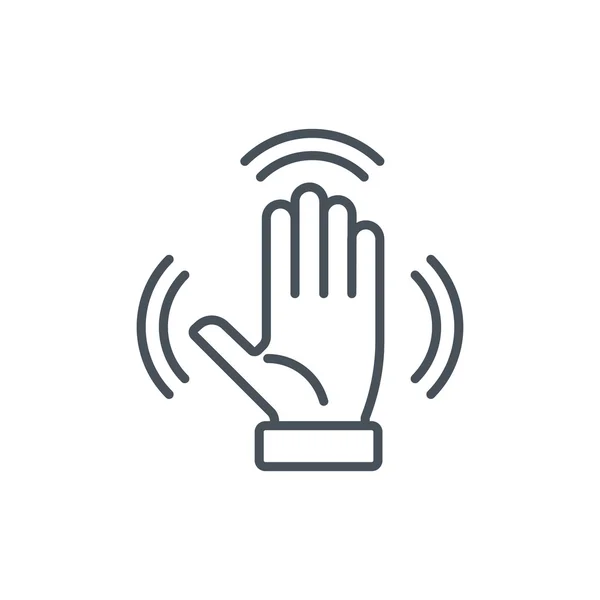 Multi touch, main, doigt, icône de geste — Image vectorielle