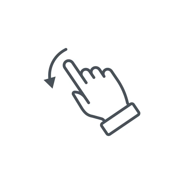 Multitouch, Hand, Finger, Gestensymbol — Stockvektor