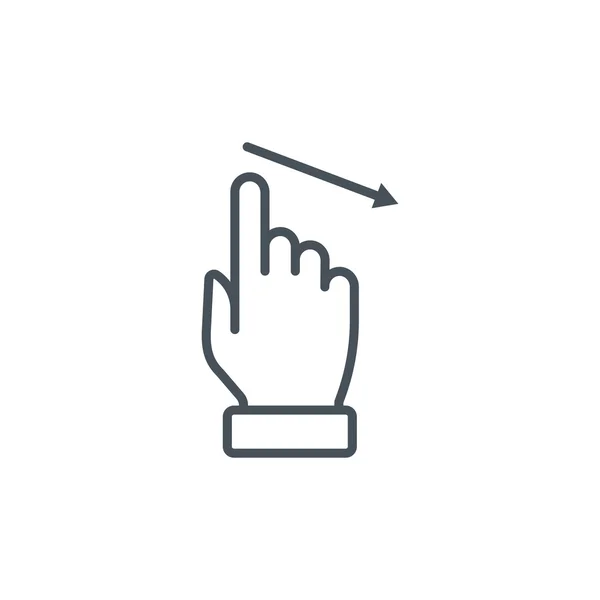 Multitouch, Hand, Finger, Gestensymbol — Stockvektor