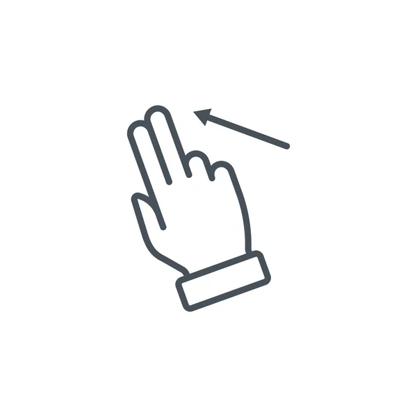 Multi touch, hand, vinger, gebaar pictogram — Stockvector