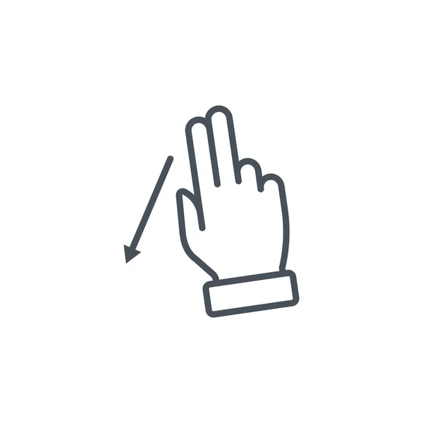 Multi touch, hand, finger, gesture icon — Stock Vector