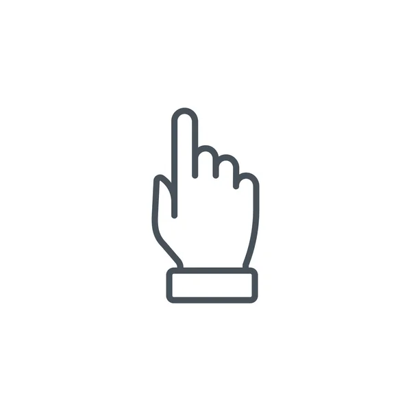 Мульти дотик, рука, палець, значок жесту — стоковий вектор