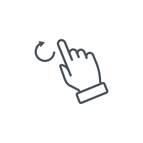 Multitouch, Hand, Finger, Gestensymbol — Stockvektor