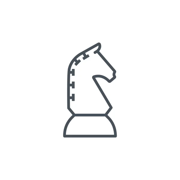 Chess knight, strategi-ikonen — Stock vektor
