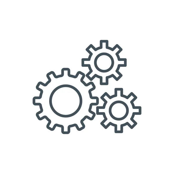 Content management, gears icon — Stock Vector